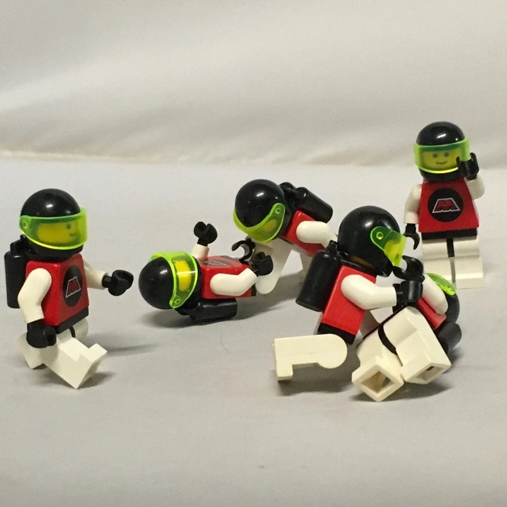 Space LEGO 6x M-Tron Minifigures Various Accessories Vintage